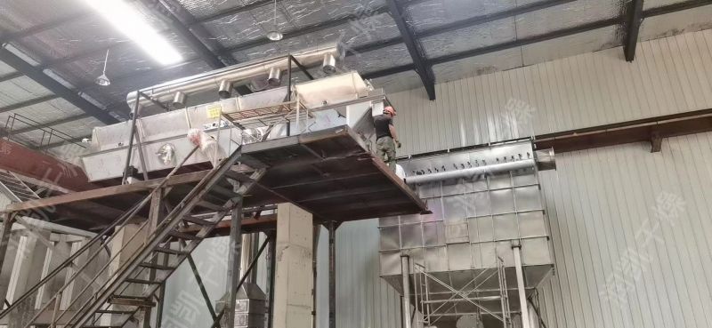 山東某化工上市企業(yè)定制的葡萄糖酸內酯流化床生產線進入設備調試階段